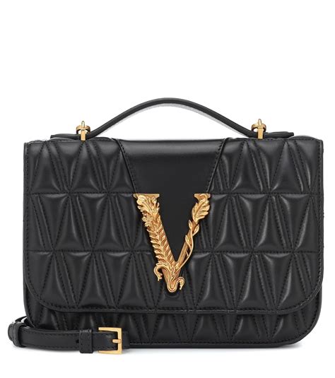 versace virtus quilted leather shoulder bag|Versace virtus belt bag.